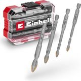 Renas Store Orijinal Einhell Xs-Case 4 Parça Karbür Fayans Matkap Ucu Seti (Takım Çeliğinden Üretilmiştir, Özel Taşlanmış Karbür Plaka, Merkezleme Ucu, E 6.3 Sap, Saklama Kutusu Dahil) - 49051404