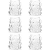 Renas Store Orret Home 75 ml 6'lı Üzüm Bardak Seti, Bubble Bardak, Bulut Bardak, Kahve Yanı Sunum Bardağı, Zarif ve Şık Tasarım, Içecek Sunumları Için Ideal