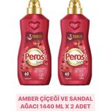 Renas Store Peros 2li-Konsantre Yumuşatıcı Amber Çiçeği & Sandal 1440 ml x 2 Adet
