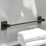 Renas Store Plastik Havluluk Yapışkanlı Siyah Banyo Lavabo Mutfak Uzun Kağıt Bez Havlu Askısı Kağıtlık 39 cm