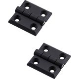 Renas Store Plastik Yaprak Menteşe 50X50 mm Kalınlık Dayanıklı 2 Adet Set Dolap Çekmece Kapak ve Mobilya Menteşe