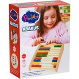 Renas Store Playwood Ahşap Abaküs, 100 Adet Ahşap Boncuk (6 Farklı Renk), Çocuk Oyuncak, Eğitim Oyuncak