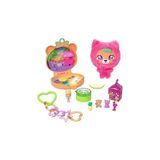 Renas Store Polly Pocket Bebek ve Evcil Hayvan Oyun Seti, Sevimli Ayıcık Mini Oyun Seti, Anahtarlık ve Pelüş, Meyve Temalı Aksesuarlar ve Tılsımlar, JKC79