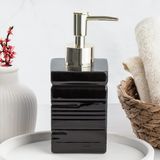 Renas Store Porsima 3206 Seramik Sıvı Sabunluk - Tezgah Üstü Banyo Mutfak Lavabo Sabunluğu - 275 cc Siyah