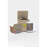 Renas Store Postermanya Reddit R Place 2022 Tasarımlı Baskılı Kupa Bardak Seti, Eğlenceli Özel Hediye Mug