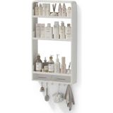 Renas Store Premium Yapışkanlı Duvar Rafı Organizer, Banyo Mutfak Rafı, 70X40X10 Cm, Çekmeceli, Kancalı, Suya Dayanıklı, Delme Gerektirmez