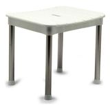 Renas Store Primanova M-KV33-01 Okaliptus Tabure, Maks. 100 kg Kapasite, 37 x 34 x 30 Cm, Beyaz