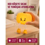 Renas Store Pumpkin LED Night Light Dokunmatik Şarjlı Silikon Gece Lambası Yeni Nesil