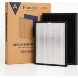 Renas Store Purmed Fakir Luminoso Smart Uyumlu Filtre – True Hepa + Aktif Karbon | 2‑aşamalı Hava Temizleyici Yedek Parça |%99,97 Partikül & Koku Giderici