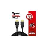 Renas Store QPORT-Q-HDMI102 Altın Uçlu 10 Metre 4K Hdmı2.0 Kablo