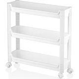 Renas Store Rafty 3 Katlı Tekerlekli Sepet Organizer Düzenleyici Raf Ünitesi 465X145X480MM