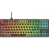 Renas Store Rampage Yoru Tkl Siyah/gri Type-C Bağlantılı Outemu Red Swich Q Mekanik Gaming Oyuncu Klavye Rgb
