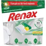 Renas Store Renax Bulaşık Makinesi Kapsül Deterjanı, 33 Kapsül