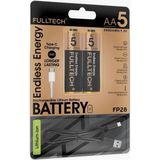Renas Store Şarjlı Kalın Kalem Pil Aa Şarj Edilebilir Pil 1.5V 2800MWH Lityum-Ion Kalın Pil Aa 5 Type-C Şarjlı (Aa, Her Paket, 2)
