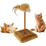 Renas Store Sesli Oyuncaklı Kedi Tırmalama Tahtası – Fareli ve Zilli Kedi Oyuncağı, Sağlam Tırnak Törpüleme Direği, Kediler Için Oyun Alanı, Dayanıklı Tabanlı, Ev Içi Kullanıma Uygun