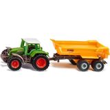 Renas Store Siku 1605, Krampe Damperli Kamyonlu Fendt Traktör, Oyuncak Traktör, Metal/plastik, Yeşil/sarı, Çıkarılabilir Kabin, Devrilme Teknesi, Düz Koşu Kauçuk Tekerlekli Treyler, Treyler Kaplin
