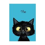 Renas Store Silas: Personalisiertes Notizbuch, Dın A5, 80 Blanko Seiten Mit Kleiner Katze Auf Jeder Rechten Unteren Seite. Durch Vornamen Auf Dem Cover, Eine ... Coverfinish. Über 2500 Namen Bereits Verf