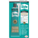 Renas Store Sista Universal Silikon, Üstün Kalite %100 Şeffaf Silikon, Mutfak, Banyo ve Pencereler Için Hızlı Kuruyan Dolgu Macunu, Sararma ve Küflenme Yapmaz, 50 gr Tüp