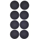 Renas Store Siyah Keçe 8 Adet 5,5 cm Yuvarlak Yapışkanlı Sandalye, Masa, Koltuk Altı Parke Koruma Keçesi