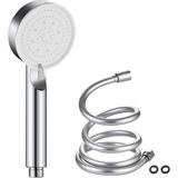 Renas Store Star Duş Başlığı Seti - 150 cm Pvc Banyo Duş Hortumu + 5 Fonksiyonlu Su Tasarruflu El Duşu