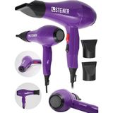 Renas Store Steiner Alman 3800 Watt Profesyonel Saç Kurutma Makinesi Fön Makinesi Ac Motor MS-9001 Mor + 2 Adet Başlık