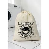 Renas Store Stonehill, Sade Tasarım Wash Desenli Ham Bez Kumaş Çok Amaçlı Kirli Çamaşır Torbası 40X50 (1 Adet) (Model 6)