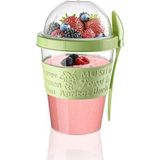 Renas Store Take'n Go Kapaklı Kaşıklı Pratik Taşınabilir Meyveli Yoğurt Kabı (5528)
