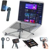 Renas Store Taşınabilir Dizüstü Bilgisayar Standı Seyahat, 3'ü 1 Arada Masa Tableti Montaj Bilgisayar Tutucu Manyetik Telefon Tutucu Tripod, 10-15,6 Inç Dizüstü Bilgisayarlar ve 4-13 Inç Tabletler/telefonlar Için