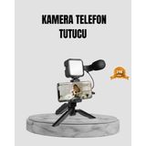 Renas Store Telefon Video Çekim Kiti LED Aydınlatma Mikrofon Tripodlu Tam Set