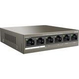 Renas Store Tenda 6 Port Fast Ethernet Poe Anahtarı, 4 Poe+ Bağlantı Noktası, Uplink ve Nvr Bağlantı Noktası (Qos, Tak ve Çalıştır, IEEE-802.3AF/AT, Fansız, 250 M Menzil, Metal Gövde) (TEF1106P-4-63W)