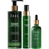 Renas Store The Ceel Biberiye Saç Bakım Seti - Şampuan 250 Ml, Saç Toniği 100 ml ve Saç Yağı 50 Ml, Biotin, Keratin ve Vitamin E Içeren Hacim ve Parlaklık Destekleyici Saç Bakım Seti