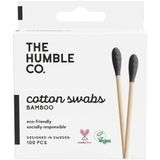 Renas Store The Humble Co. - Humble Brush Cotton Swabs - Black, Bambu Kulak Çubuğu Siyah, Çevre Dostu Pamuklu Kulak Çubukları, Plastik Içermeyen Ambalaj, Doğal Renkli Pamuktan Kulak Çubukları