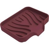 Renas Store Tineke Silikon Mutfak, Banyo Su Giderli Vantuzlu Esnek Sabunluk Bordo Renk