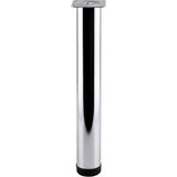 Renas Store Tombul Krom 71 cm Gümüş Metal Sehpa Masa Ayağı Tekli Dayanıklı Mobilya Destek Yükseltici Ayak Modeli