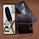 Renas Store Tüylü Kalem ve Deri Defter Set 646