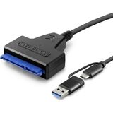 Renas Store Type-C ve USB 3.0 To Sata HDD SSD Dönüştürücü Kablo 37 cm Siyah HDX5571