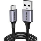 Renas Store Ugreen 2.0 A Usb-A & Usb-C Örgülü Şarj ve Data Kablosu, 25 Santimetre, Siyah, 60124