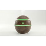 Renas Store Ultrasonik Hava Nemlendirici ve Aroma Difüzörü - 3 Farklı Renk Seçeneği (Beyaz, Açık ve Koyu Ahşap) - Küre Tasarım Buhar Makinesi, LED Işıklı ve Sessiz Oda Kokusu Yayıcı (Usb) (Koyu Ahşap)