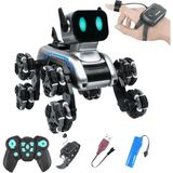 Renas Store Vardem Bilekten Kontrol ve Uzaktan Kumandalı 8 Teker 2.4g Şarjlı Köpek Araba, Işıklı Müzikli Robot Dog Stunt Araç, Akıllı Yürüyüşlü Akrobat Oyuncak JIN-2950-1