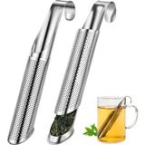 Renas Store Vicloon Çay Demlik Paslanmaz Çelik, 2 Parça Ince Örgü Çay Sopa Gevşek Çay (Detoks Çayı, Darjleeg Çay, Mate Çay)