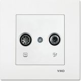 Renas Store Viko Karre Beyaz Tv Sat Geçişli 8db