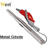 Renas Store Wert W 2605, Oto Elektrik Kontrol Kalemi, Metal Gövdeli, 6/24V, Gri, Kırmızı