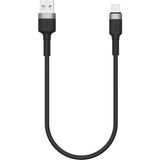 Renas Store X-Level XCC8699 X-Sharkmini Usb-A To Lightning Hızlı Şarj ve Data Kablosu 30CM 3A 27W Qc 3.0 Pd Destekli 480 Mbps Veri Aktarım Örgü Hasır Alüminyum Uç Dayanıklı Kısa Şarj Kablosu | XCC8699