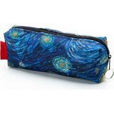 Renas Store Yıldızlı Gece Tablosu Desenli Van Gogh Kalemlik Fermuarlı Makyaj Çantası