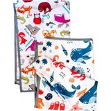 Renas Store Yorni Zoo Seaworld Ikili Ekonomik Set Sıvı Geçirmez Alt Açma Örtüsü Bebek Bakım Örtüsü 65X80CM Büyük Boy Polyester Askılı Çok Amaçlı
