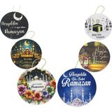 Renas Store Yuvarlak - Epoksi Büyük Kapı Süsü Hoşgeldin Ramazan (5047)