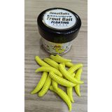 Renat Carp Renat Trout Bait Sarımsak Kokulu Silikon Kurtçuk Alabalık Yemi 15 Pcs - Limon Yeşil