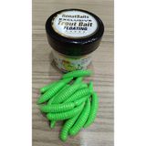 Renat Carp Renat Trout Bait Sarımsak Kokulu Silikon Kurtçuk Alabalık Yemi 15 Pcs - Yeşil