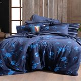 Renata King Size (Battal Boy) %100 Pamuk Flanel (Pazen) Nevresim Takımı Lacivert - 240 x 220 cm