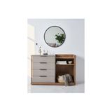 Renata Modern 2 Raflı Şifonyer, Meşe Vizon, 4 Çekmeceli